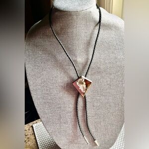 Brecciated Jasper Stone Bolo Tie